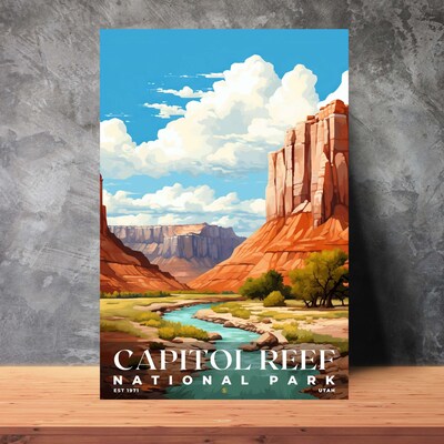 Capitol Reef National Park Poster, Travel Art, Office Poster, Home Decor | S6 - image3